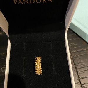 Gold in color pandora ring size 7